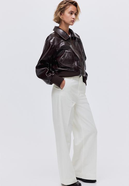 H&M - Wide high jeans - white
