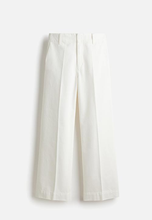 H&M - Wide high jeans - white