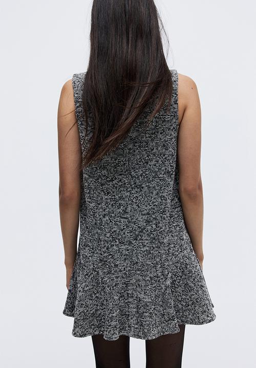 H&M - Jacquard-weave dress - black marl