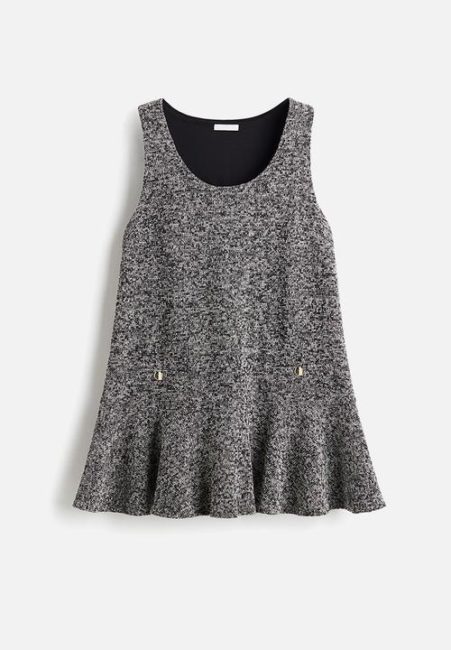 H&M - Jacquard-weave dress - black marl