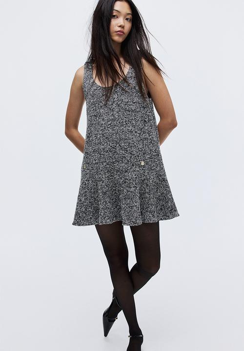 H&M - Jacquard-weave dress - black marl
