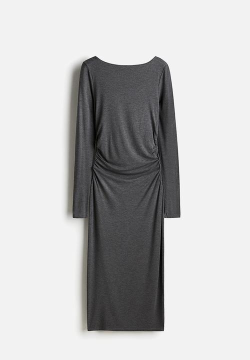 H&M - Draped bodycon dress - dark grey