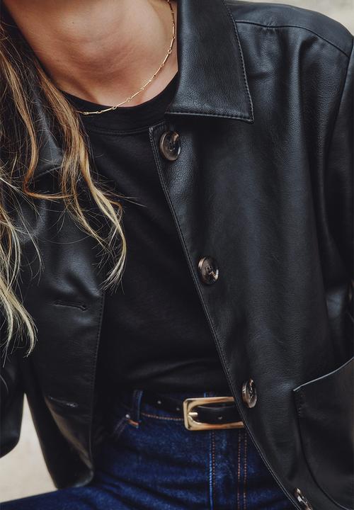 H&M - Coated jacket - black