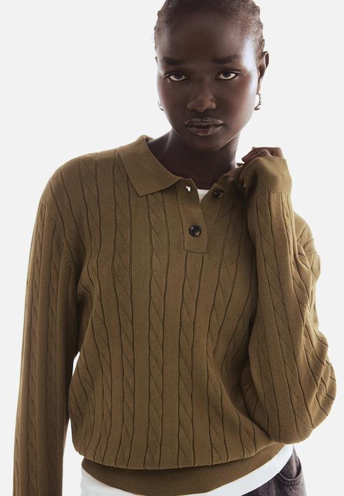 トップス Tightbooth STRIPE KNIT POLO OLIVE XL トップス Tightbooth STRIPE KNIT POLO OLIVE XL Men's 60s Green Knit