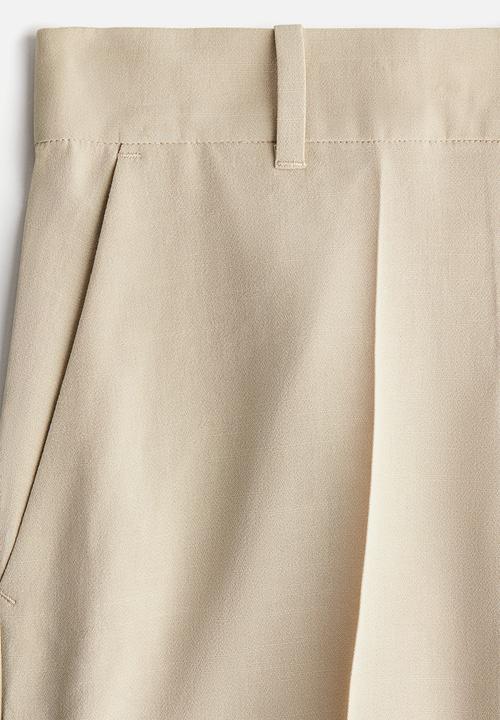 H&M - Wide ankle-length trousers - ligh beige