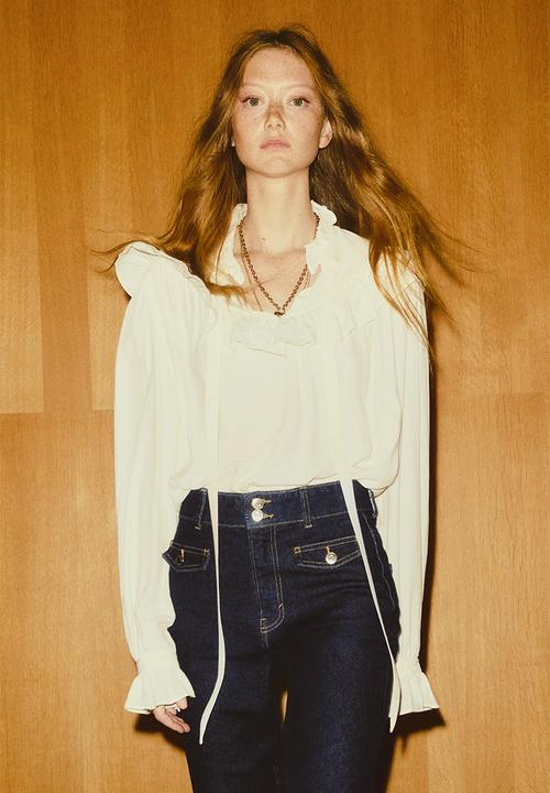 H&M - Flared high jeans - dark denim blue