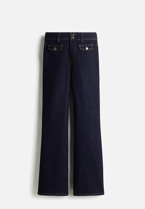 H&M - Flared high jeans - dark denim blue