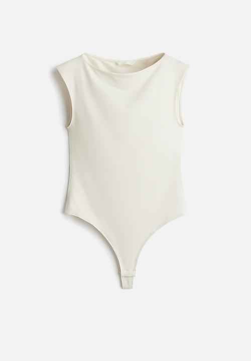 H&M - Boat-neck thong body - white