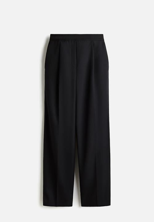H&M - Wool-blend trousers - black