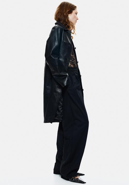 H&M - Wool-blend trousers - black