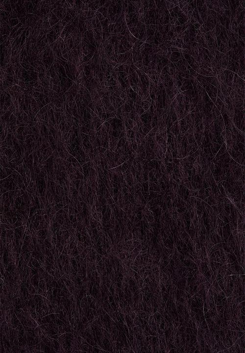 H&M - Mohair-blend scarf-collar top - dark purple