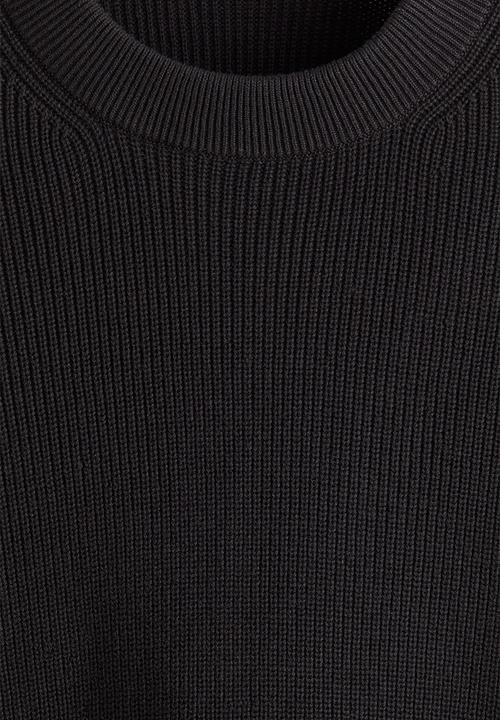 H&M - Regular fit rib-knit jumper - black