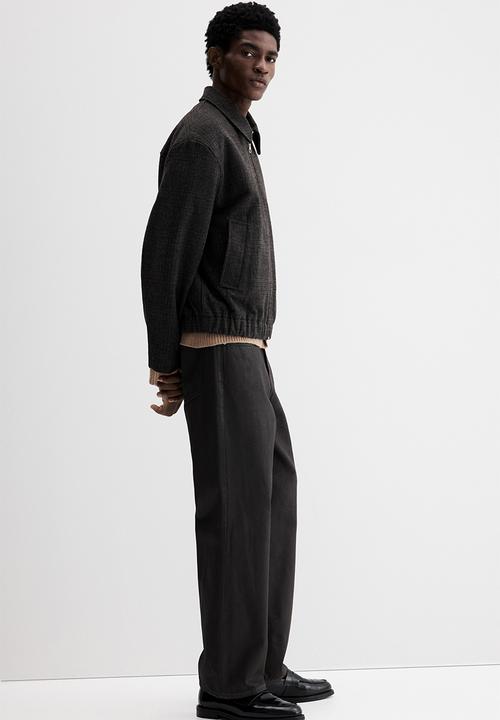 H&M - Regular fit felted shacket - dark brown