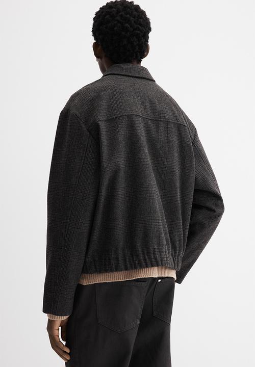 H&M - Regular fit felted shacket - dark brown