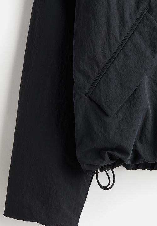H&M - Loose fit nylon bomber jacket - black