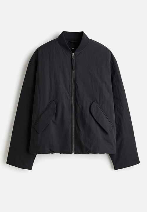 H&M - Loose fit nylon bomber jacket - black