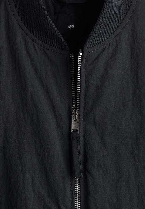 H&M - Loose fit nylon bomber jacket - black