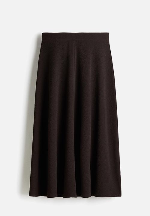 H&M - Circular midi skirt - dark brown
