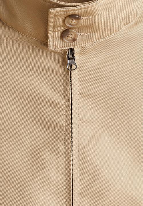 H&M - Loose fit funnel-neck jacket - beige