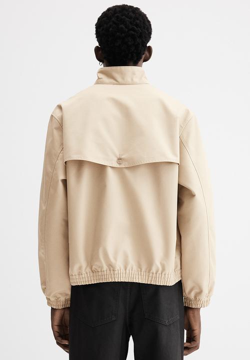 H&M - Loose fit funnel-neck jacket - beige