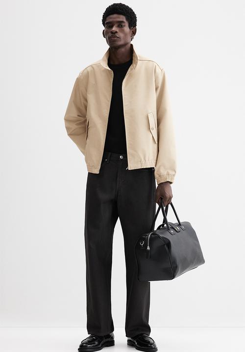 H&M - Loose fit funnel-neck jacket - beige