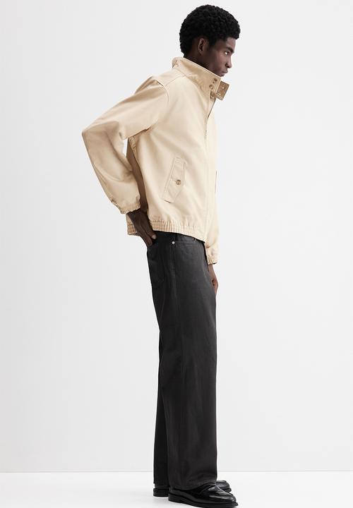 H&M - Loose fit funnel-neck jacket - beige