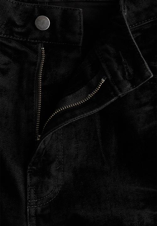 H&M - Flocked jeans - black
