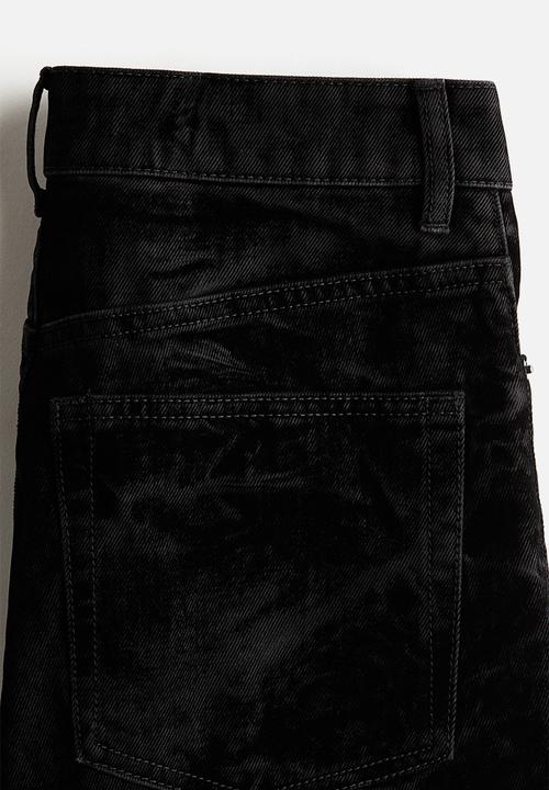 H&M - Flocked jeans - black
