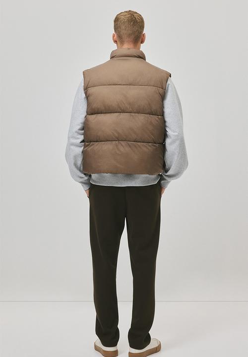 H&M - Regular fit water-repellent puffer gilet - dark beige