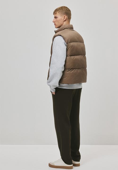 H&M - Regular fit water-repellent puffer gilet - dark beige