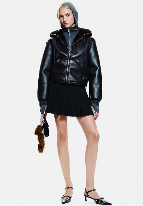 H&M - Pleated mini skort - black