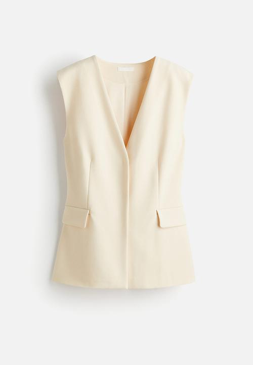 H&M - Long waistcoat - cream