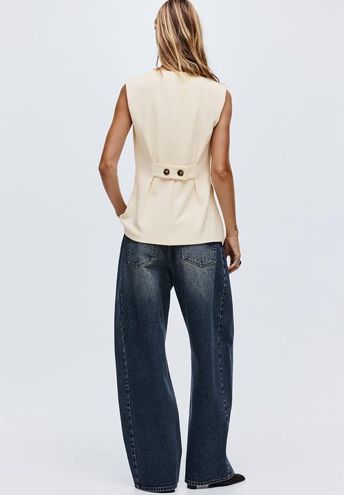 H&M - Long waistcoat - cream