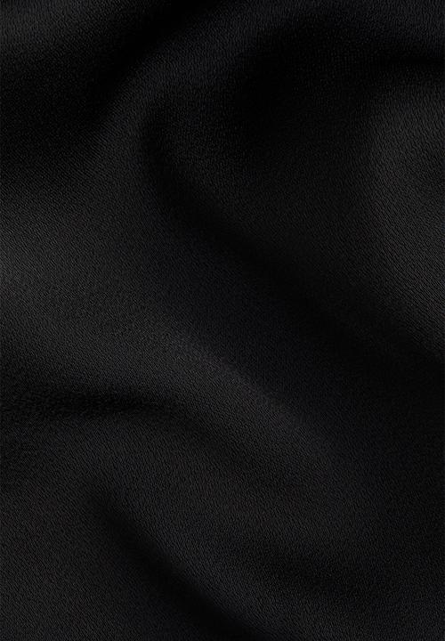 H&M - Cowl-neck satin dress - black