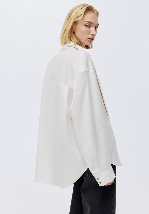 H&M - Bow-collar blouse - white