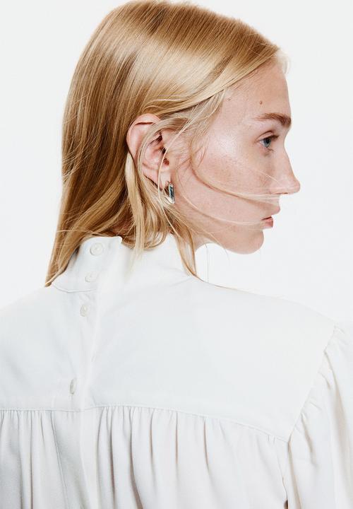 H&M - Shoulder-pad blouse - white