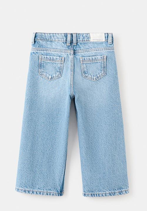 MANGO - Jeans WIDE - Open Blue
