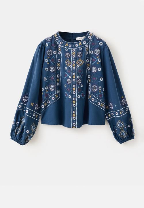 MANGO - Blouse RANIA - Navy