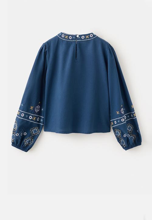 MANGO - Blouse RANIA - Navy