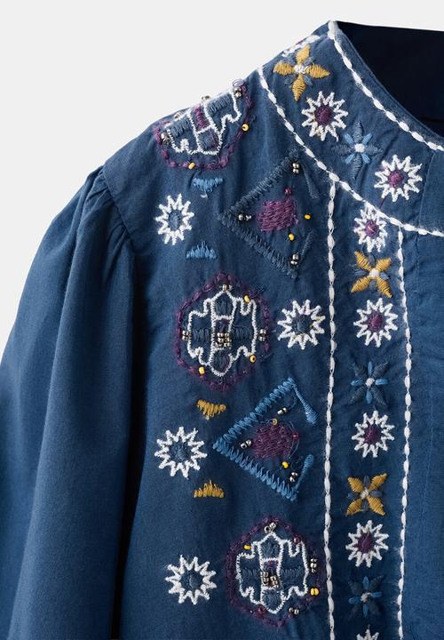 MANGO - Blouse RANIA - Navy