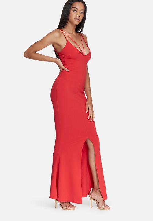 Missguided - Front strappy fishtail maxi dress