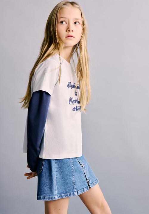 MANGO - Skirt LILY - Open Blue