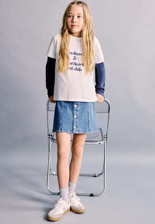 MANGO - Skirt LILY - Open Blue