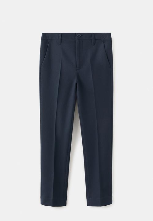 MANGO - Trousers Raip - navy