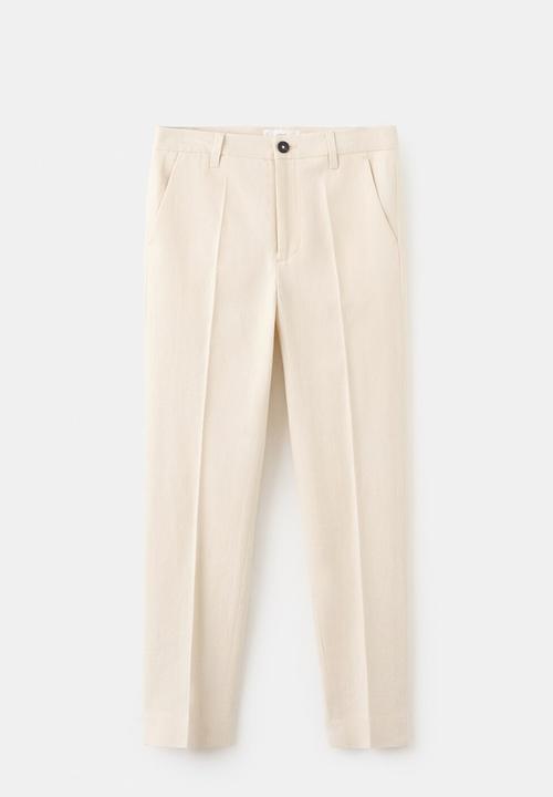 MANGO - Trousers RIOP - Light Beige