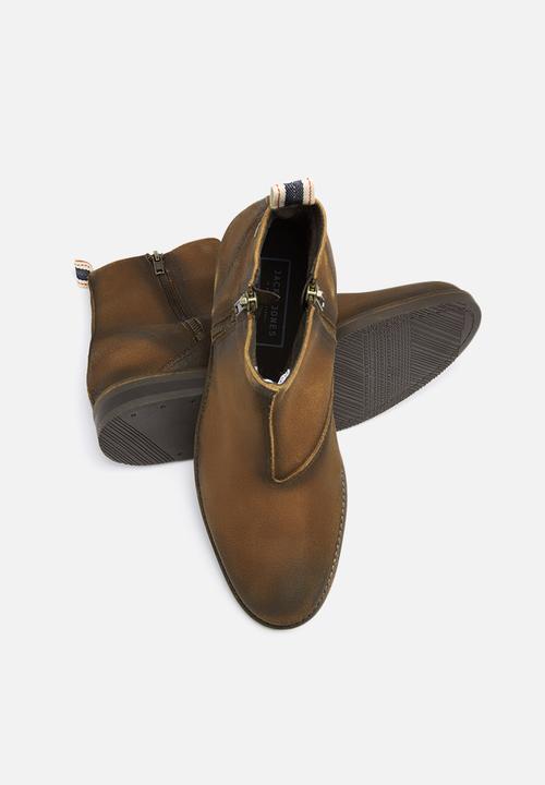 Jack & Jones - Zippy waxed suede boot