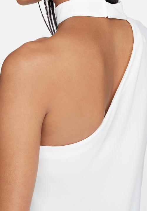 Missguided - Choker neck one shoulder blouse