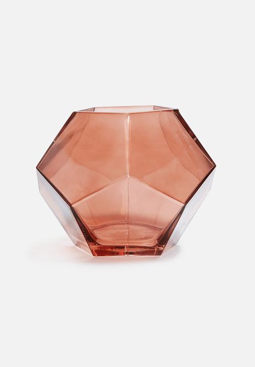 Sarah Jane - Blush hex vase