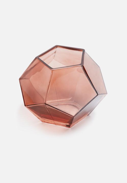 Sarah Jane - Blush hex vase
