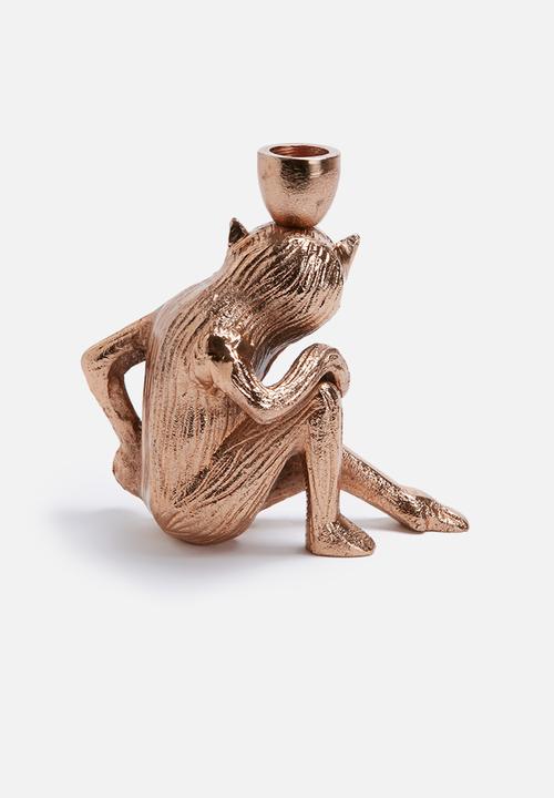 Sarah Jane - Copper monkey candle holder